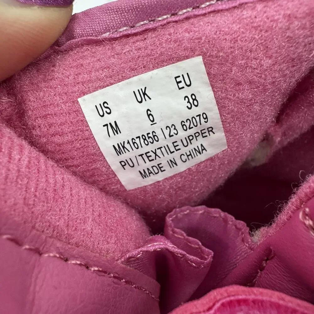Merrel Snow Boots Polar Puffer Pink White Iridescent Size 7Y/8.5 Women's NWOB